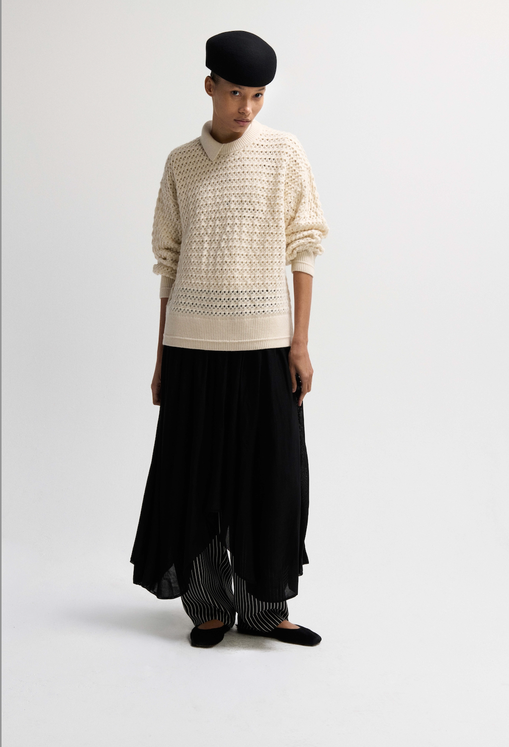 Irish Crochet Crew in Ivory