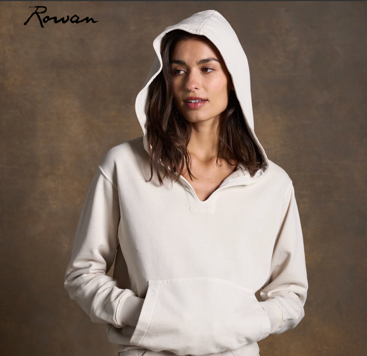Avery Classic Terry Hoodie in Oat - Size Small Only