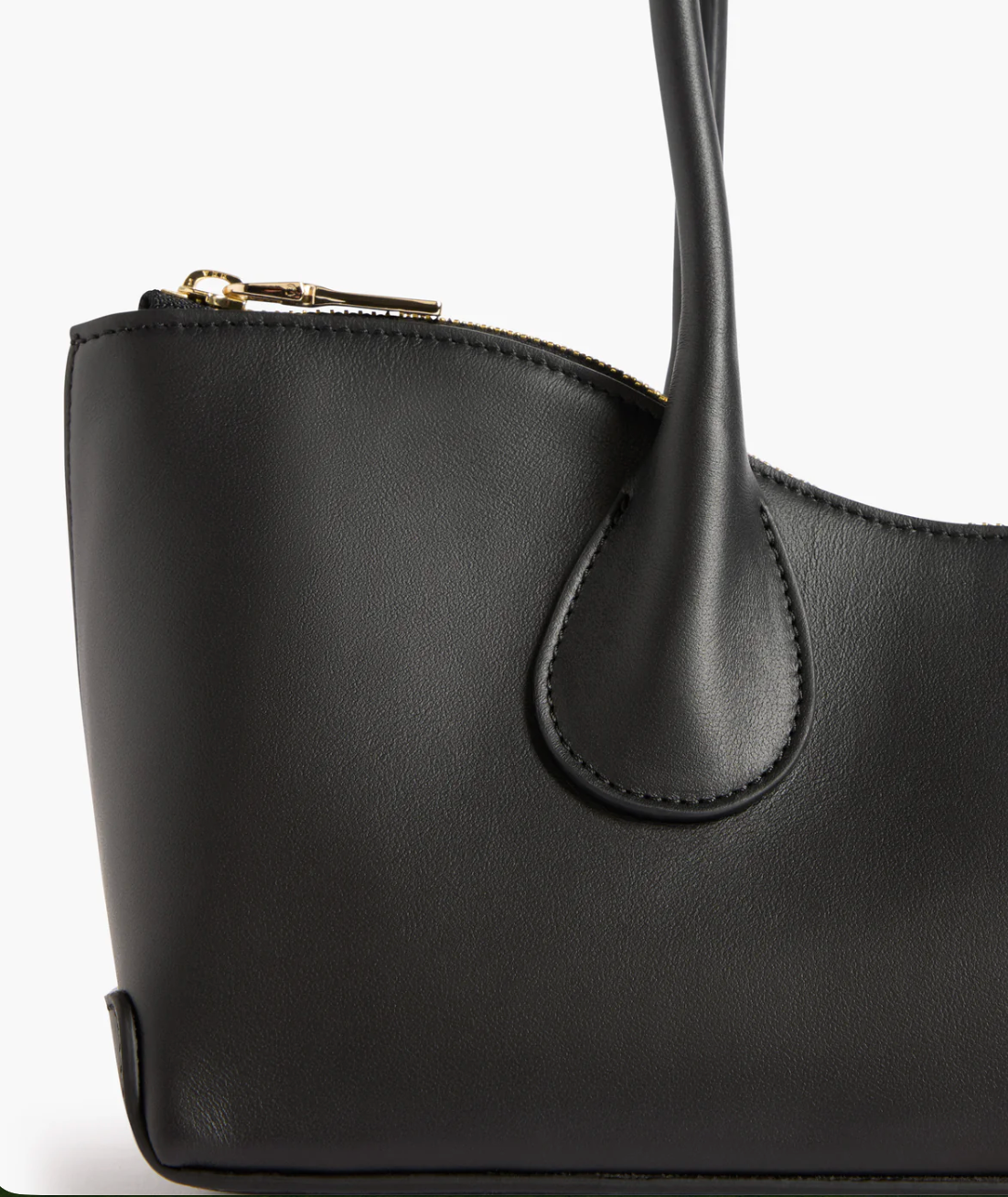 Gaia Ornament Shoulder Bag in Black Leather