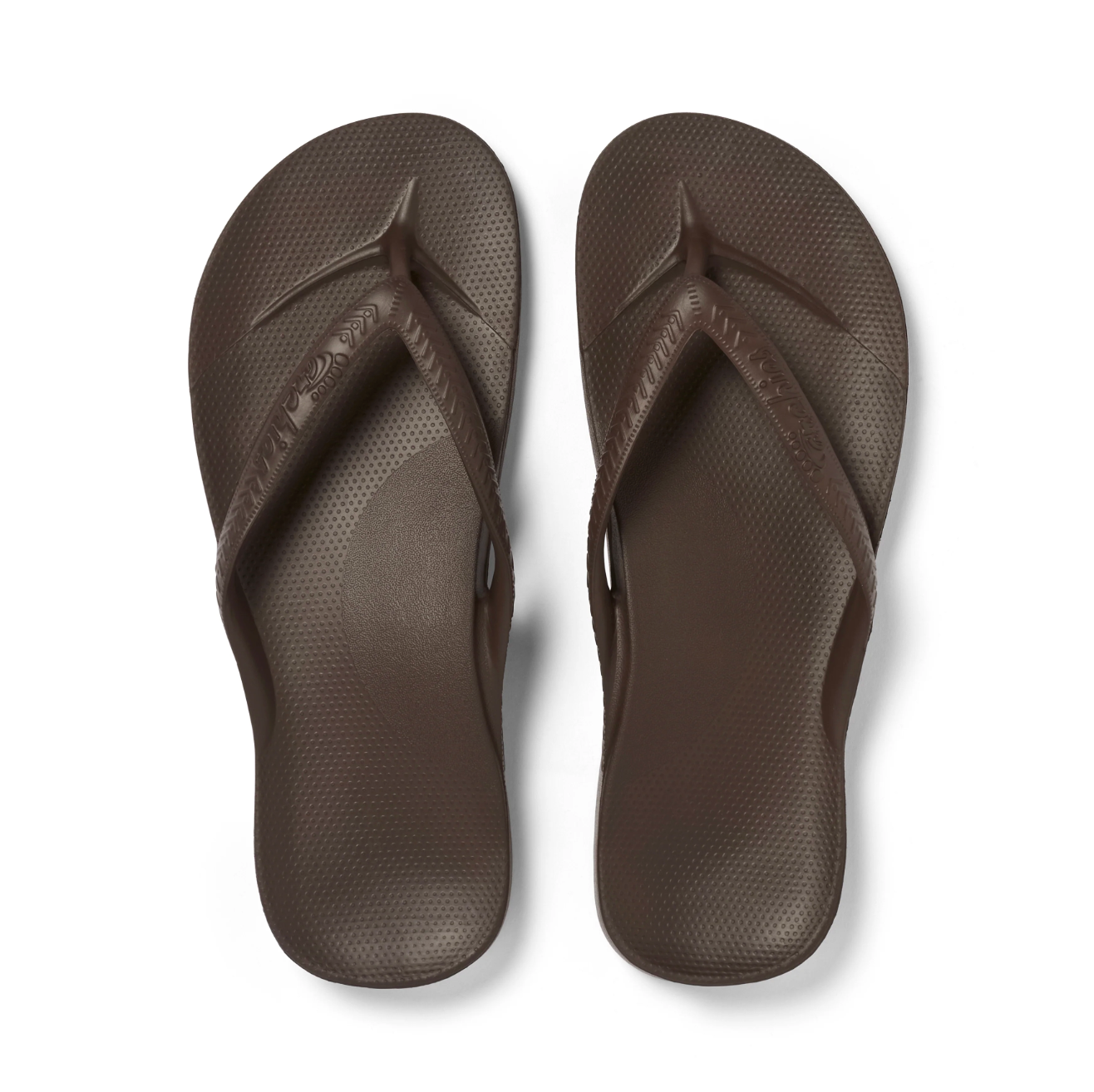 Arch Support Flip Flops in Brown