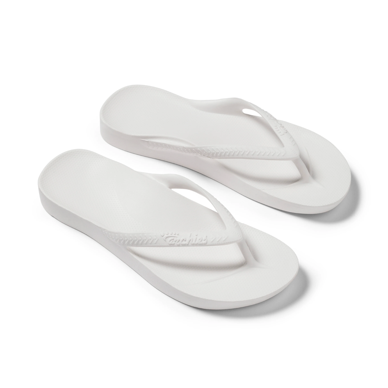 Arch Support Flip Flops in White