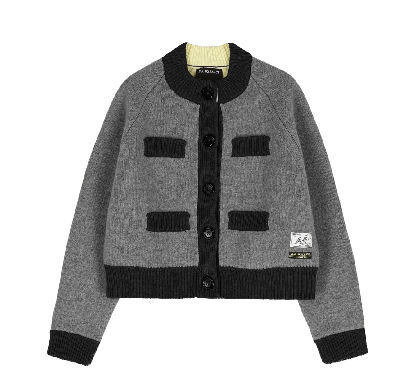 Frida Cardigan in Flannel Grey/Black
