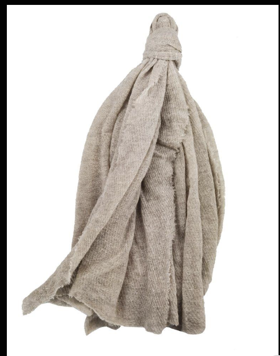 Botto Giuseppe Pin 1876 Cashmer Scarf in Oatmeal Heather