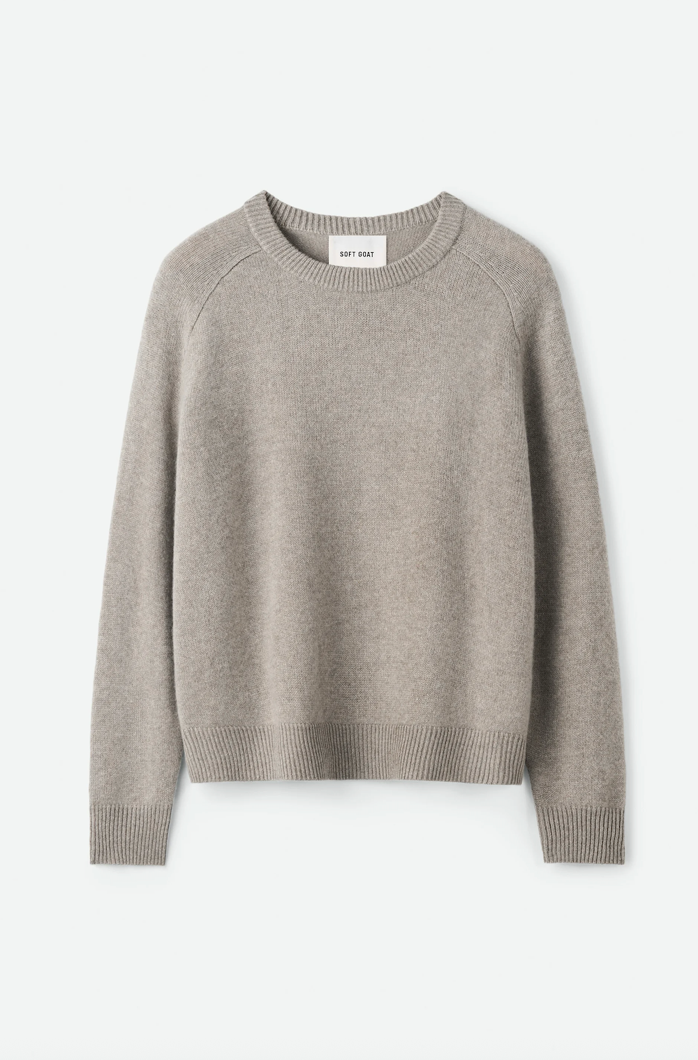 Boyfriend Cashmere Crewneck in Greige
