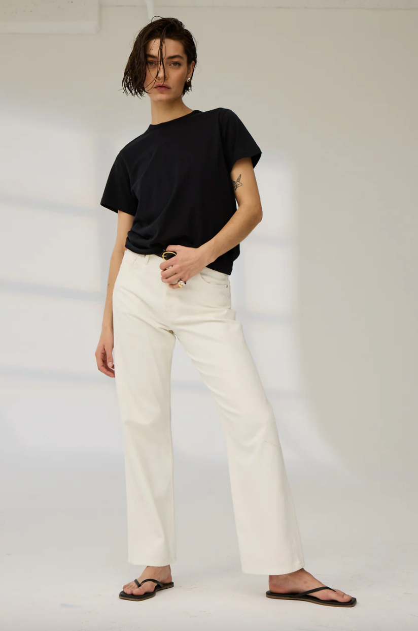 The Iconically Soft Perfect Tee in Black (Last One Available, Size Large)