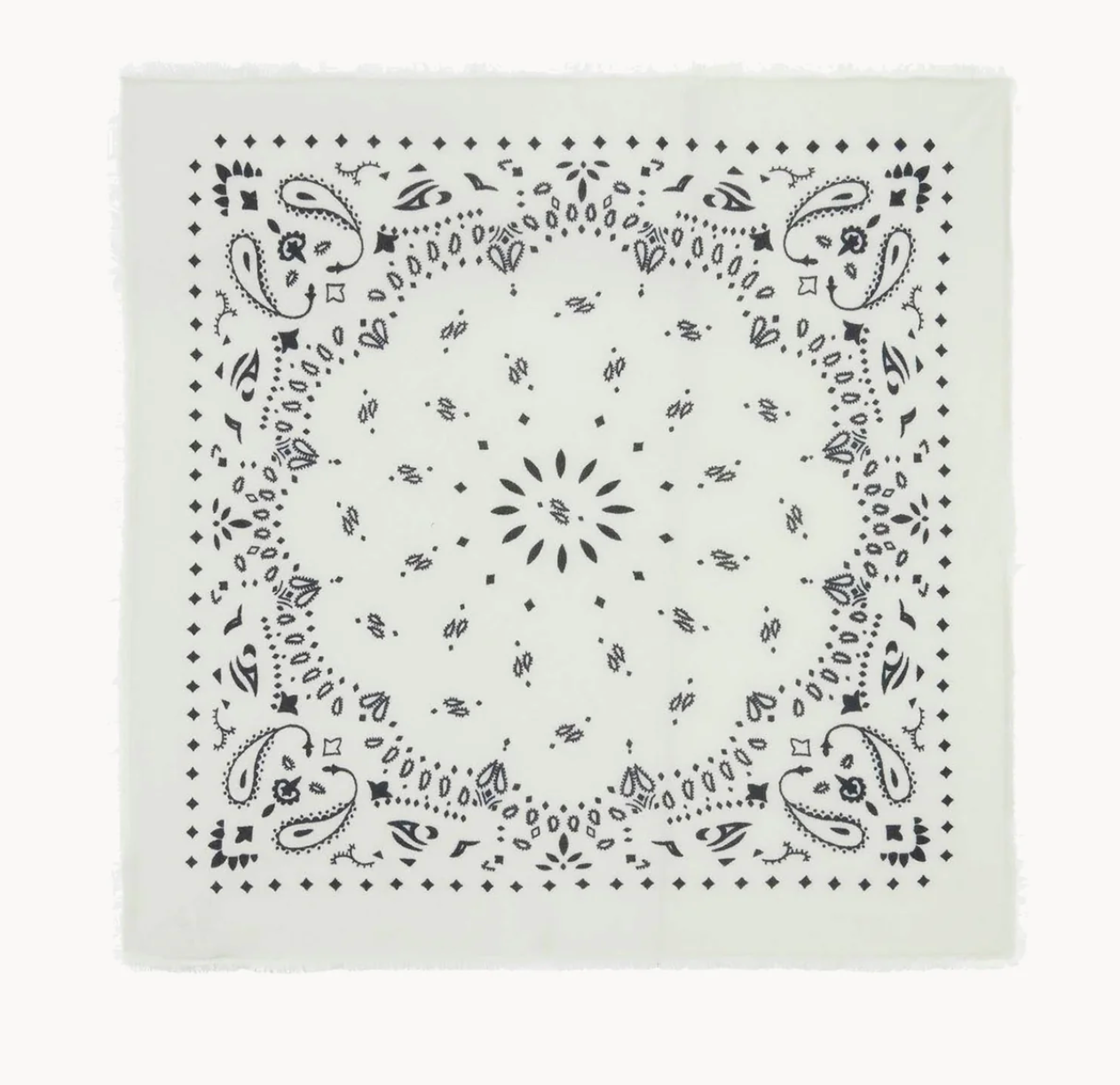 Hachiko Bandana Scarf in White