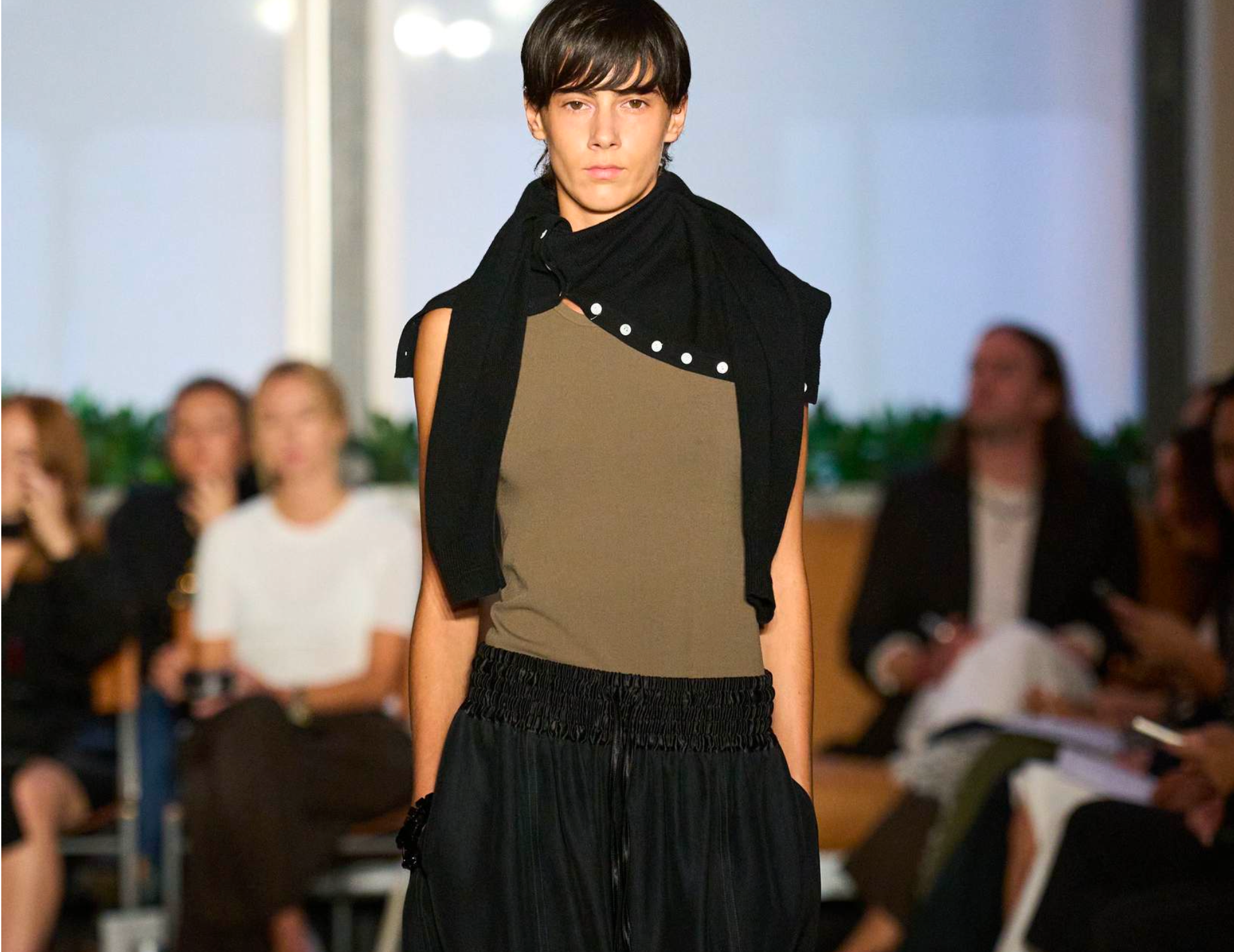 Tiny Button Cardigan in Black