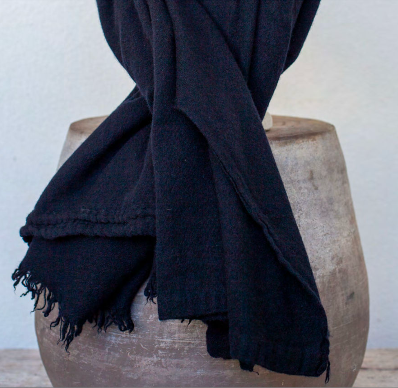 Simple Large Cashmere Shawl 710 in Black by Private_0204
