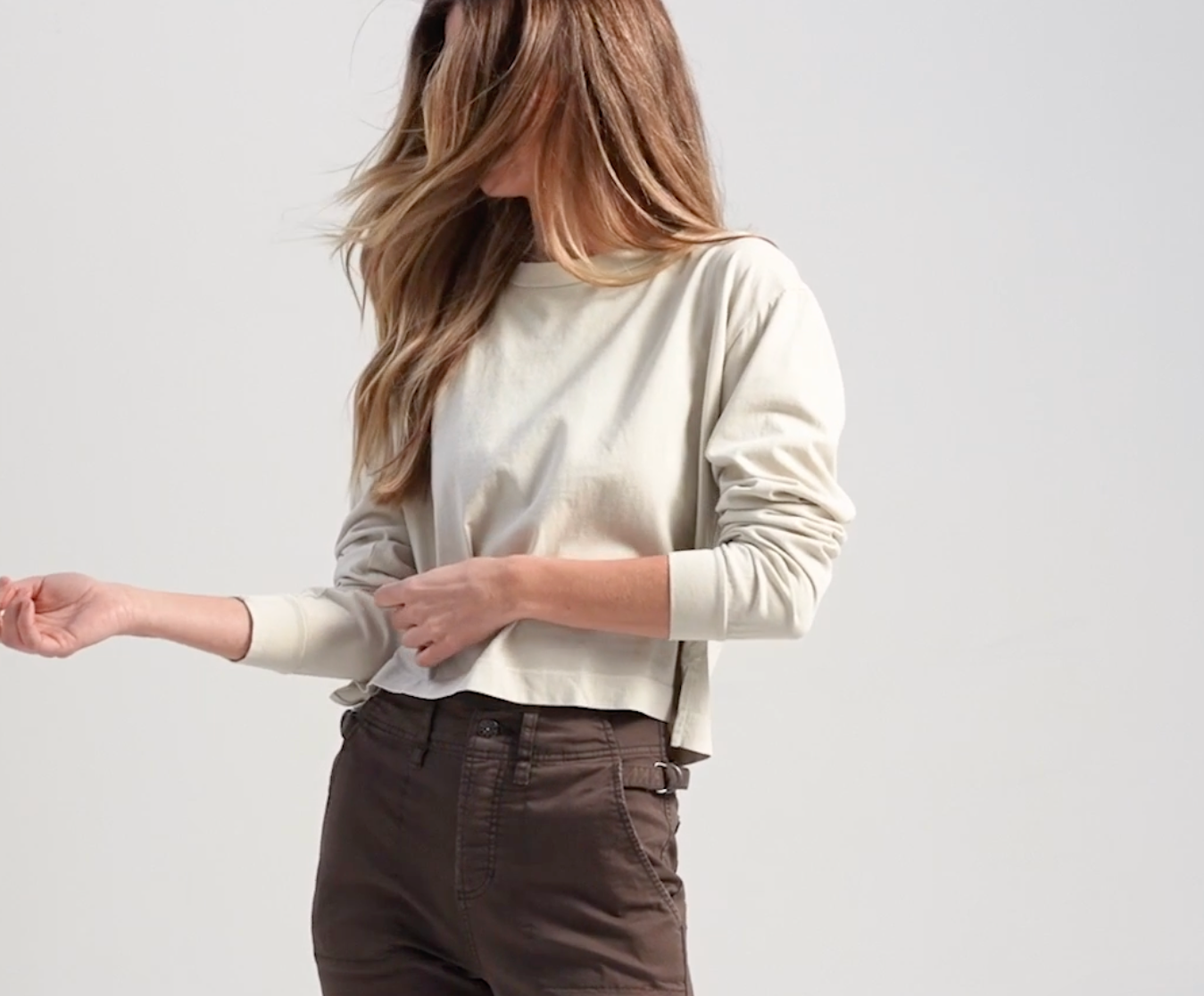 Raegen Long Sleeve T-Shirt in Bone