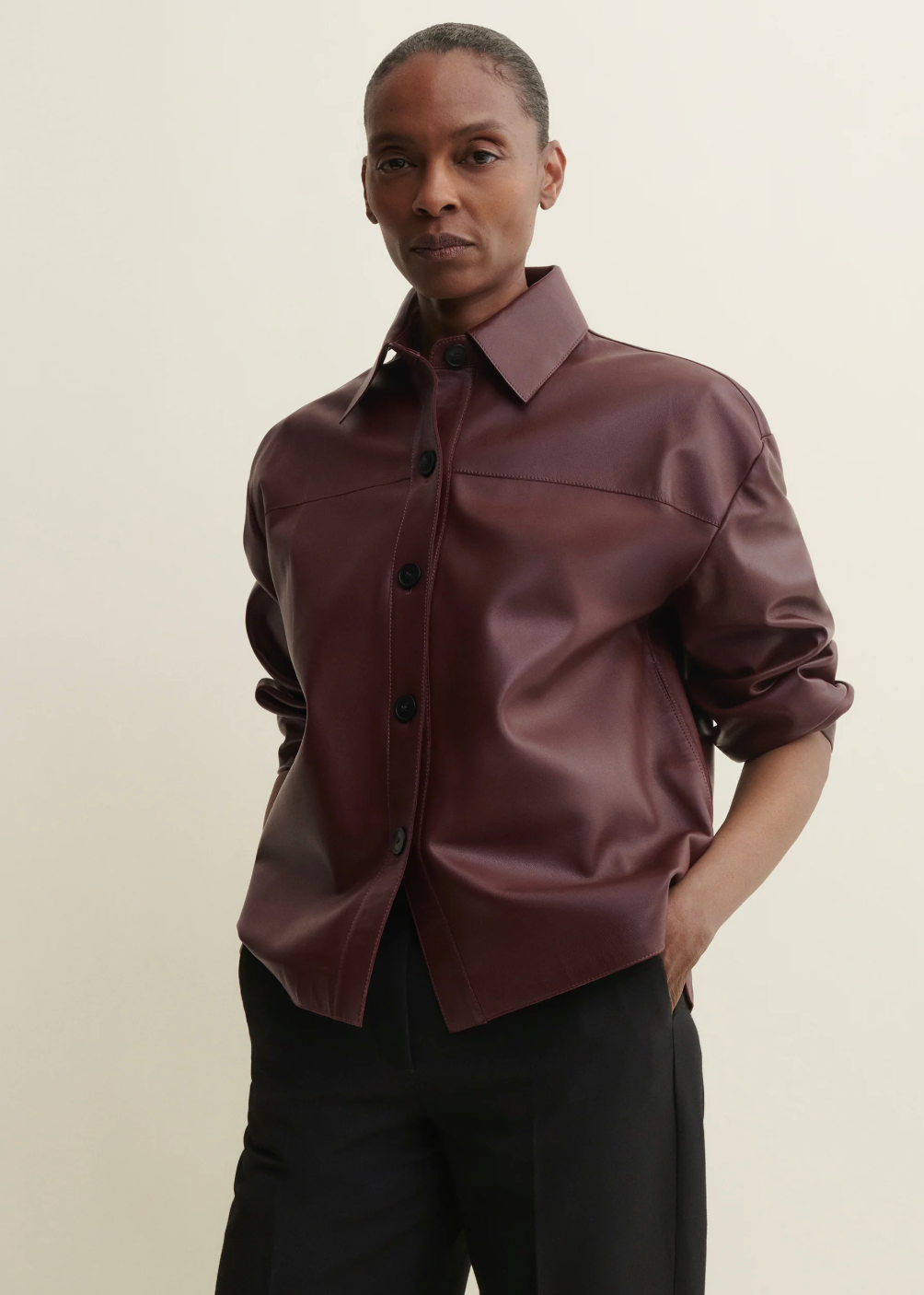 FENNA | Lamb Butter Jacket in Mahogany