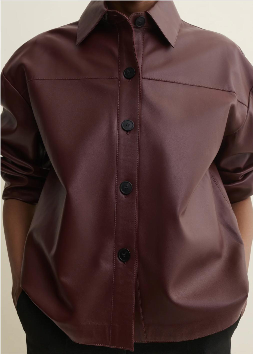 FENNA | Lamb Butter Jacket in Mahogany