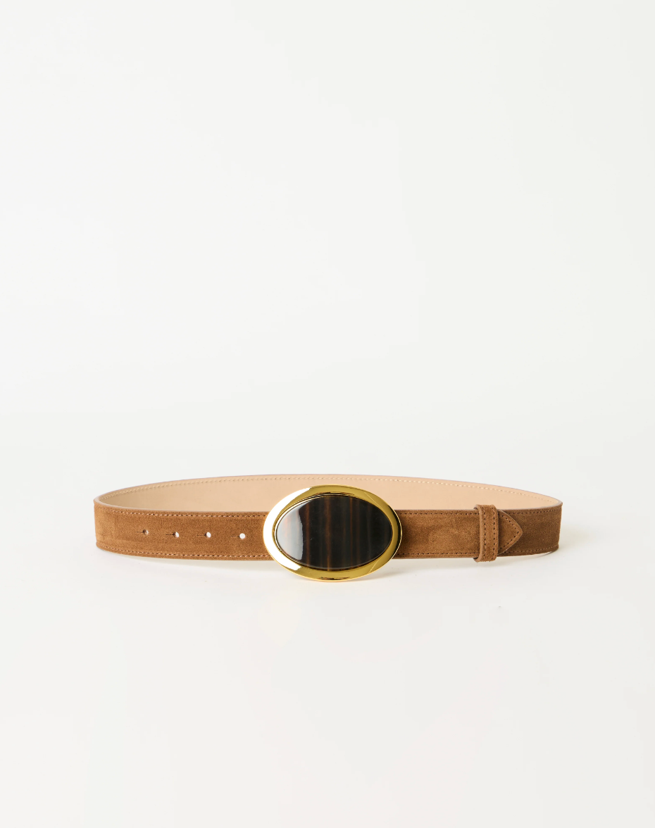 Aruna Suede Belt in Bronze