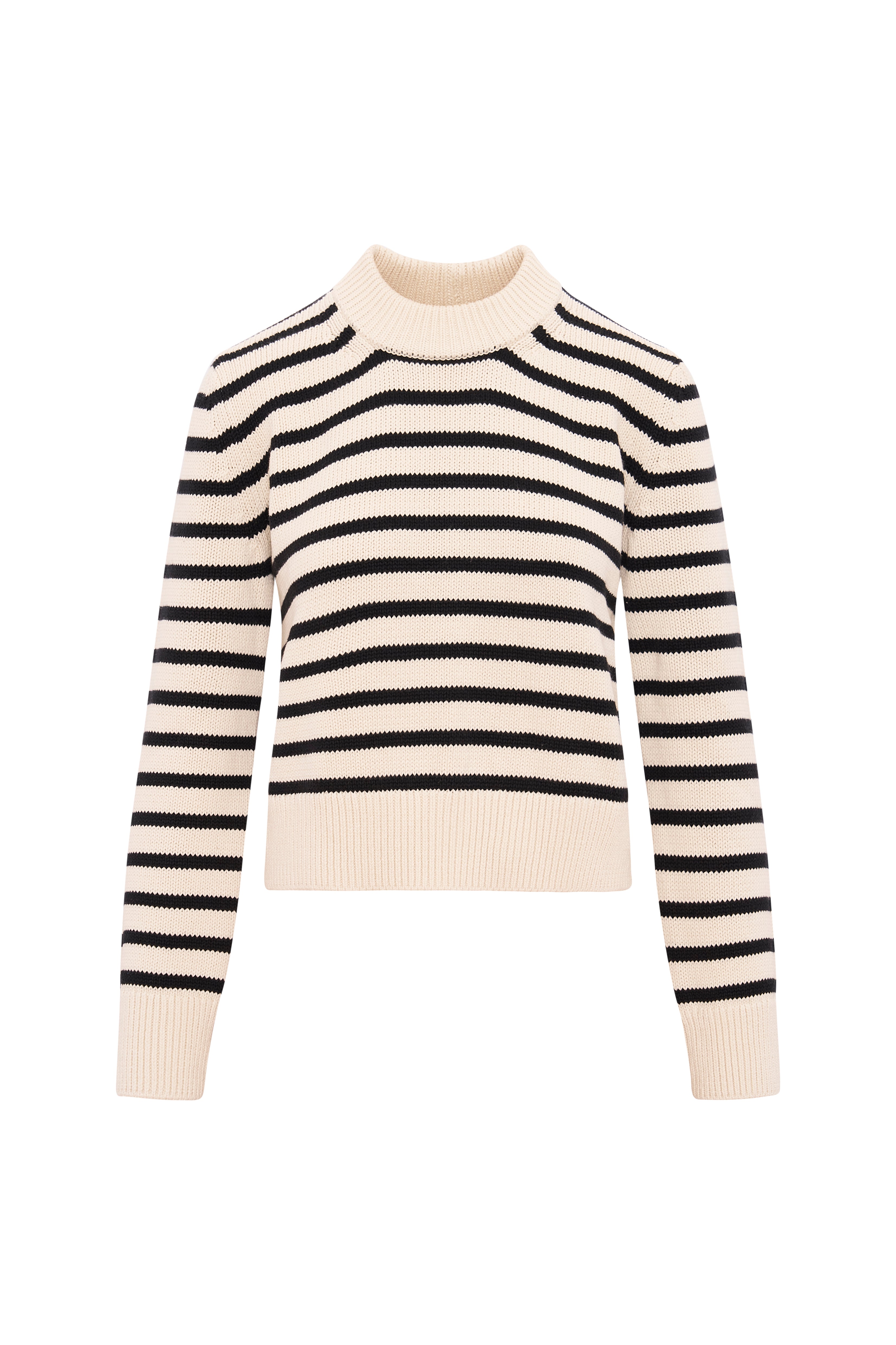 The Favorite Crew in Black & Cream Stripe