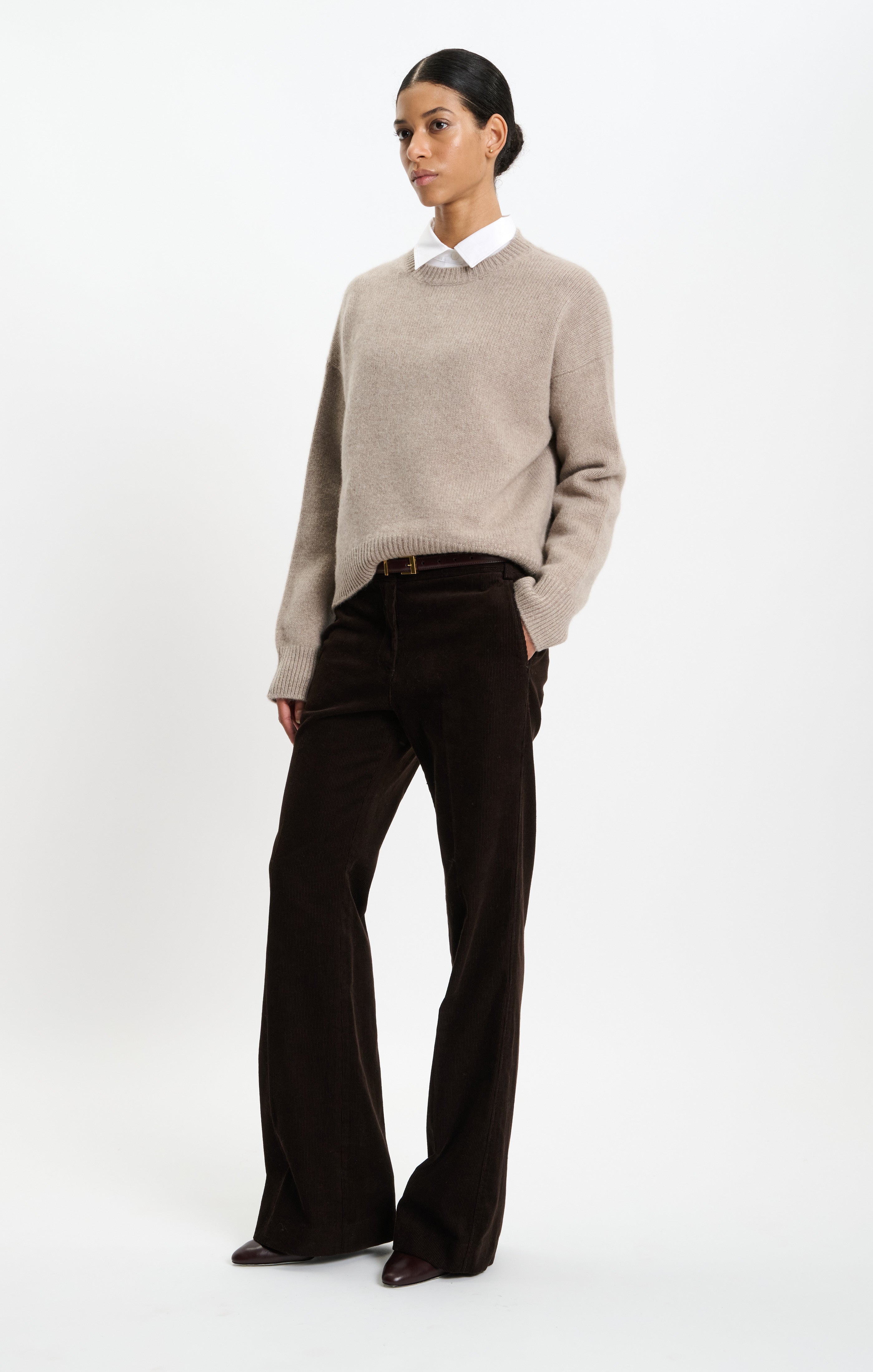 The Ivy Sweater in Beige Melange