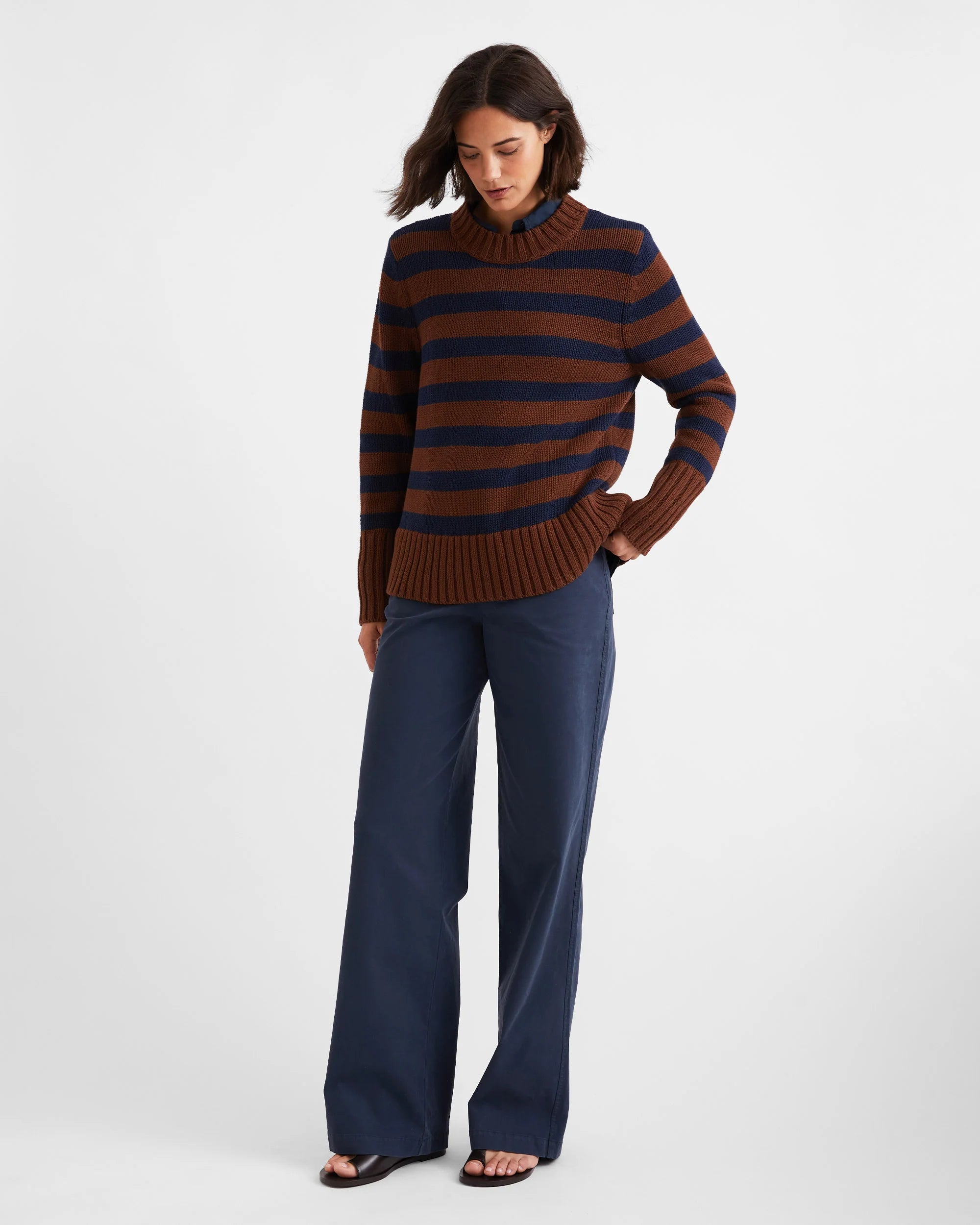 The Tatum in Brown/Navy