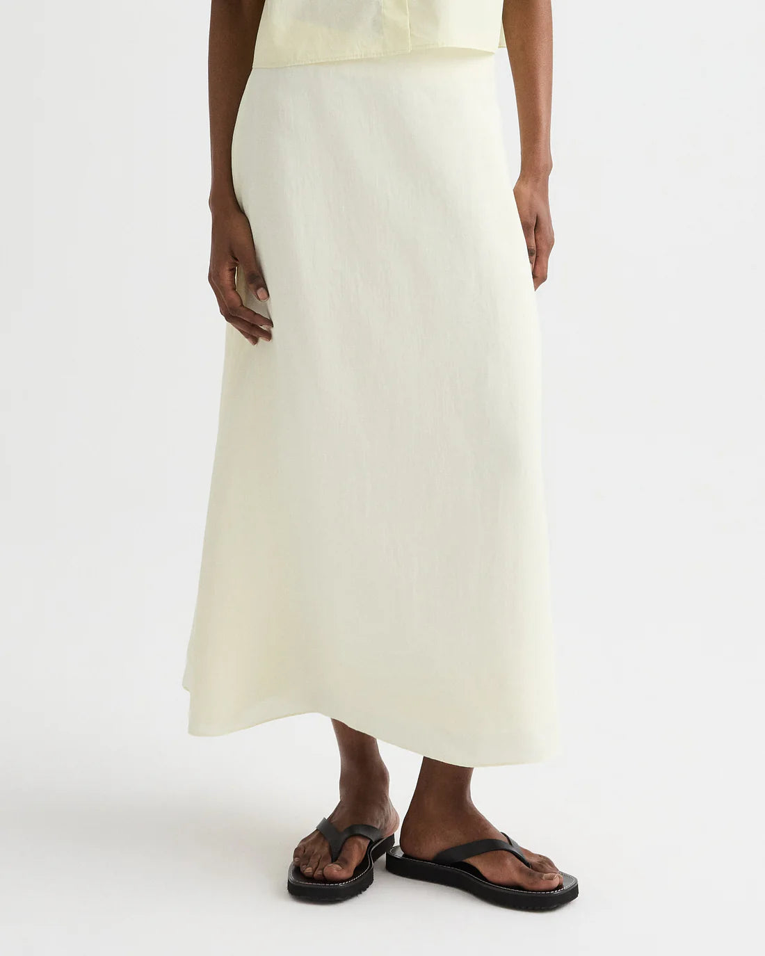 A-Line Skirt in Glass Green