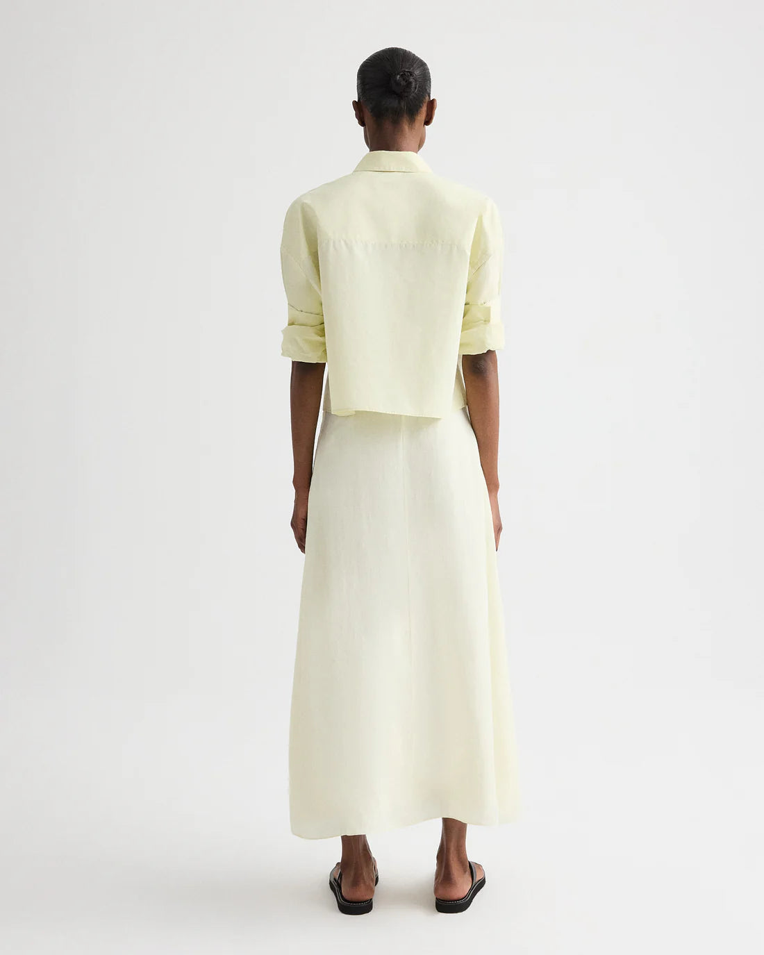 A-Line Skirt in Glass Green