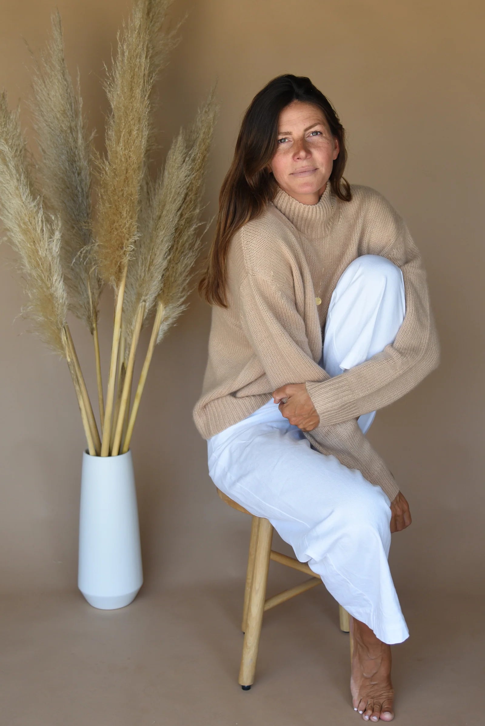 Cashmere Carmel Sweater in Canyon