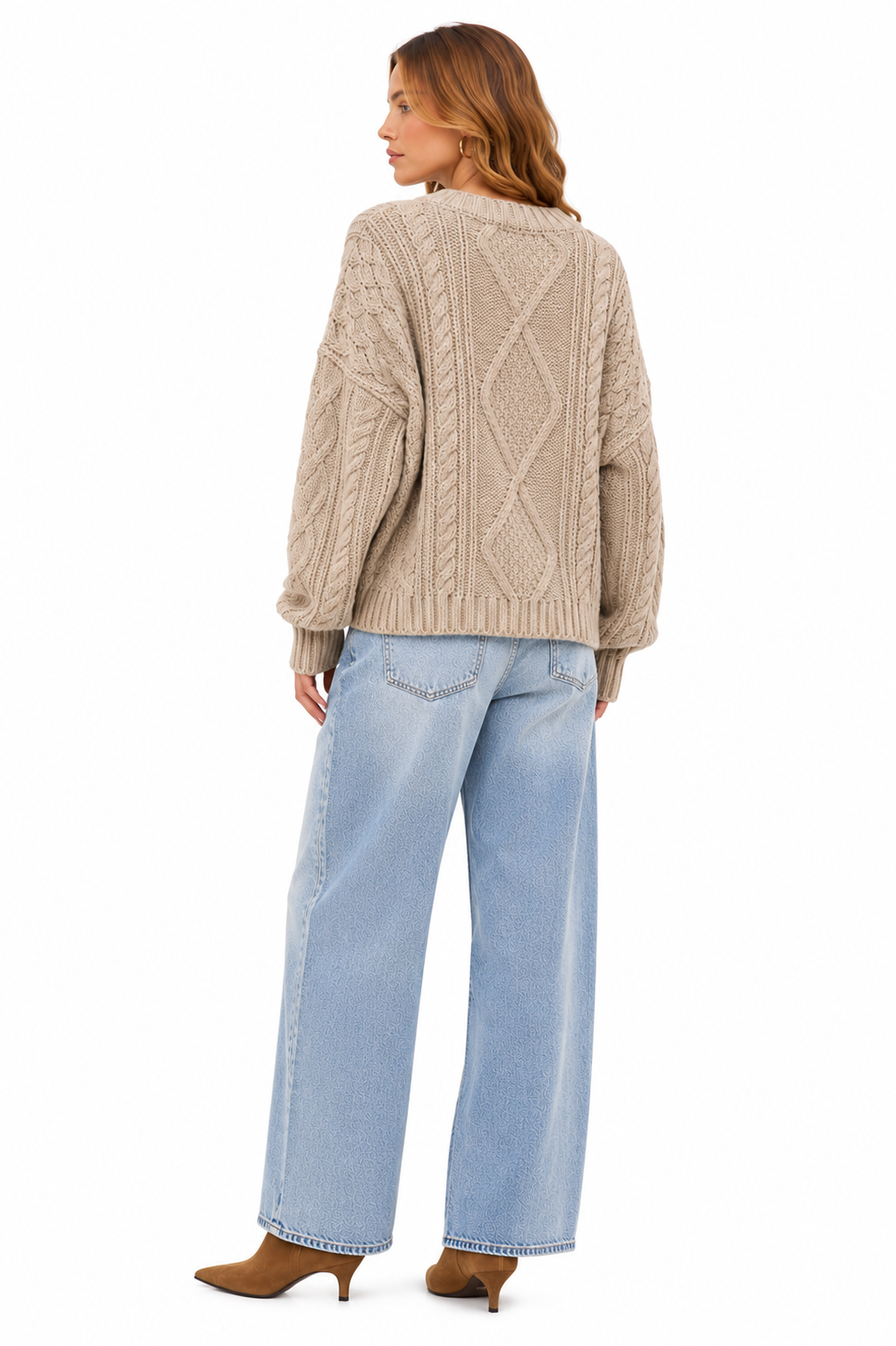 The Big Cable Sweater in Natural