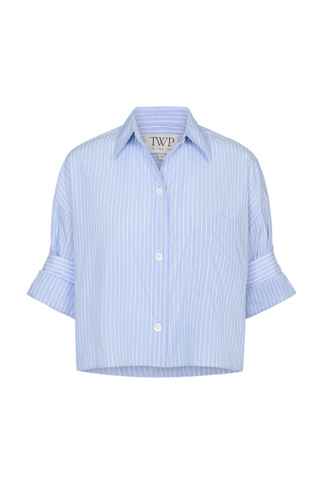Next Ex Shirt in Cotton Blue Haven Stripes