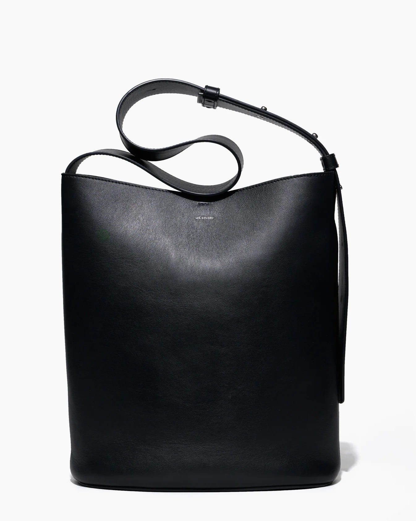 The Norma Tote in Solid Black Leather