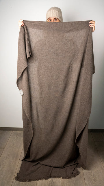 Simple Large Cashmere Shawl 710 in Marten Brown by Private_0204
